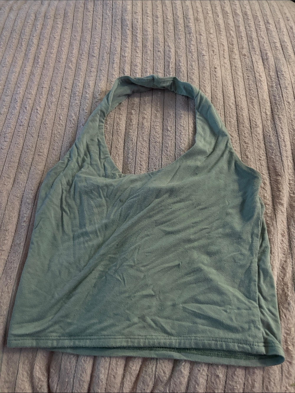 Classic Halter Tank Top - Sage Green